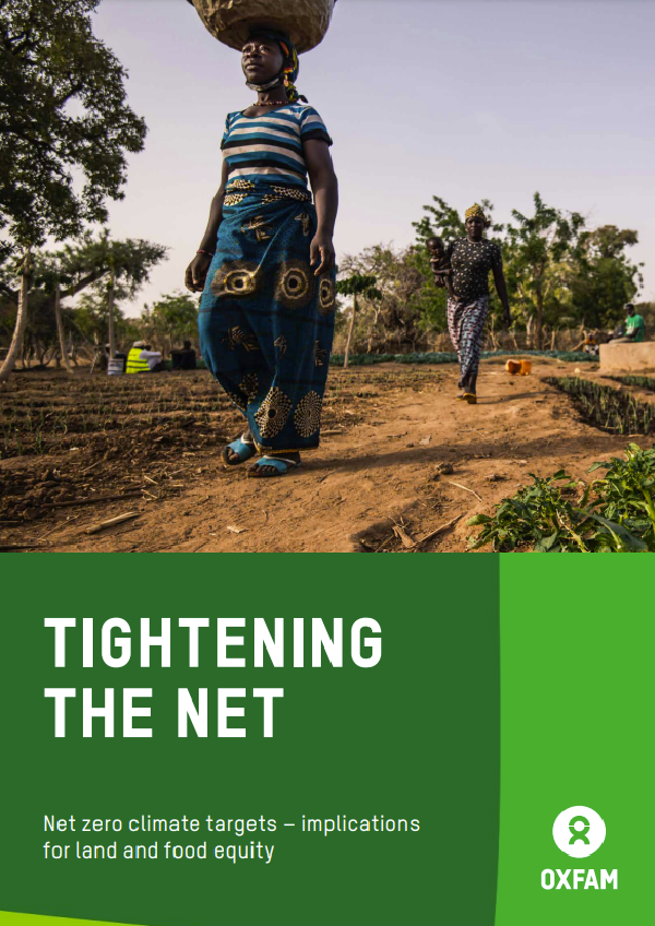 Tightening the net: the implications of net zero climate targets for land and food equity