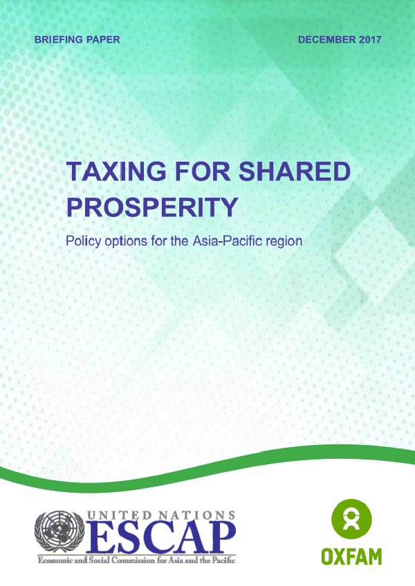 Taxing for shared prosperity: policy options for the Asia-Pacific region