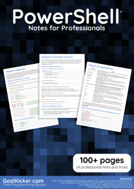 PowerShell Notes for Professionals