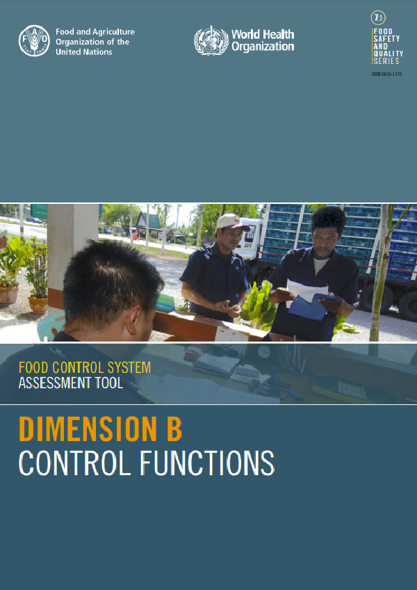 Food control system assessment tool: dimension B: control functions