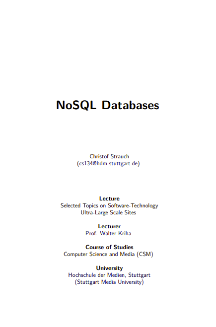 NoSQL Databases