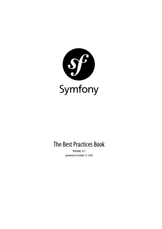 The Symfony Best practices 4.1.x