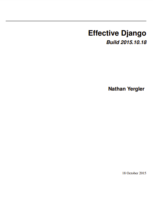 Effective Django