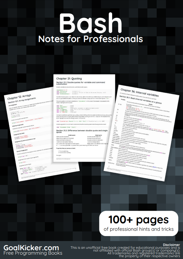 Bash Notes For Professionals