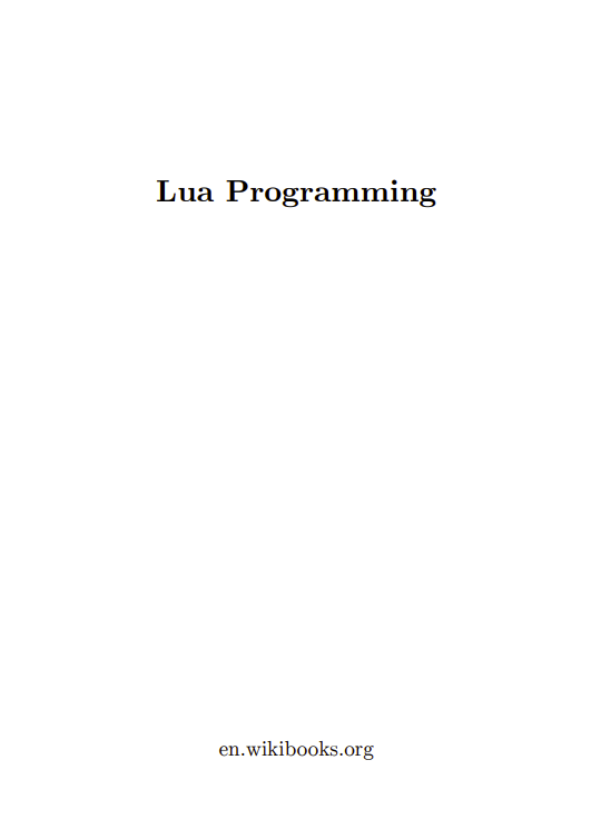 Lua Programming
