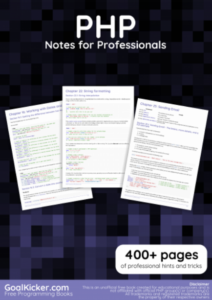 PHP Notes for Professionals book