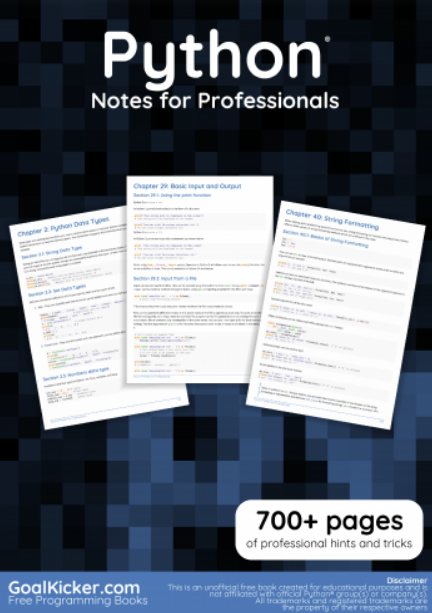 Python® Notes for Professionals book