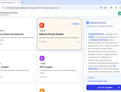 Définir les défis liés aux processus métiers : un guide étape par étape avec Visual Paradigm