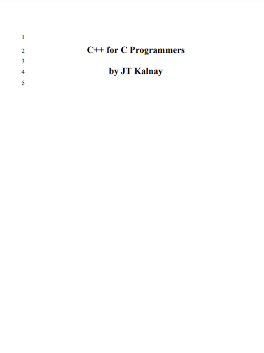 C++ for C Programmers