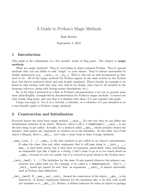 A Guide to Python’s Magic Methods