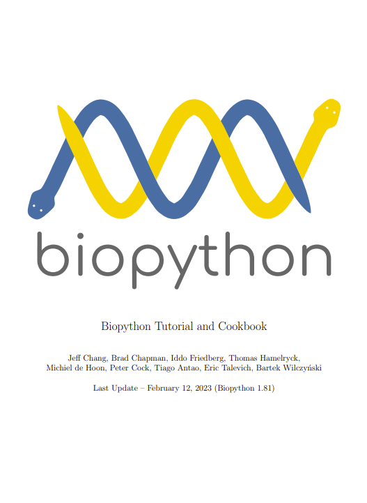 Biopython Tutorial and Cookbook