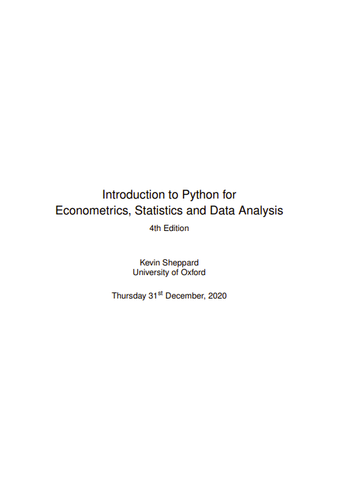 Introduction to Python for Econometrics, Statistics and Numerical Analysis