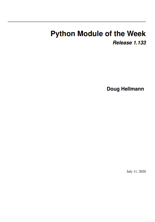 Python Module of the Week