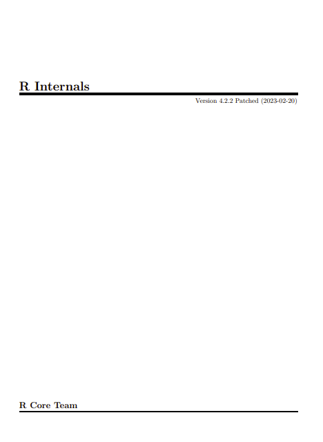 R Internals