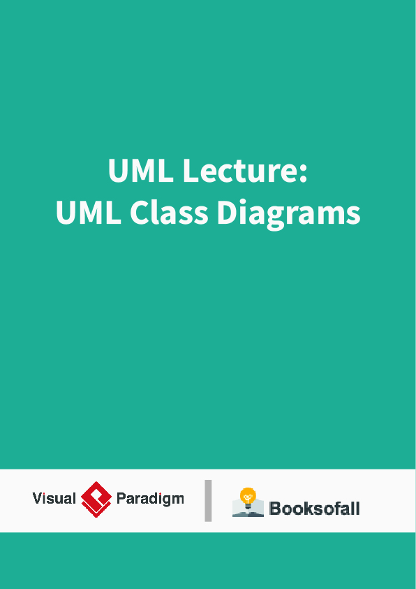 UML Lecture: UML Class Diagrams