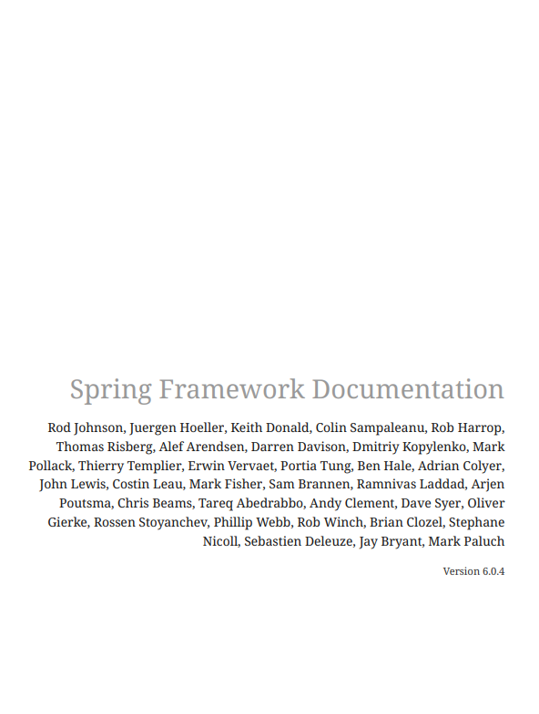 Spring Framework Reference Documentation