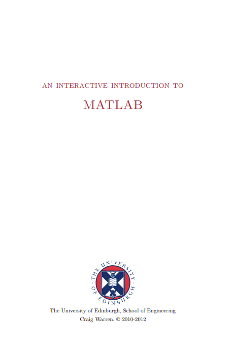 an interactive introduction to MATLAB