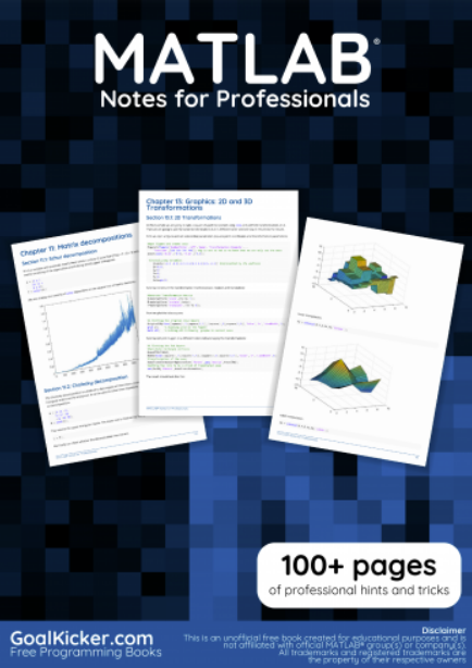 MATLAB Notes for professionals