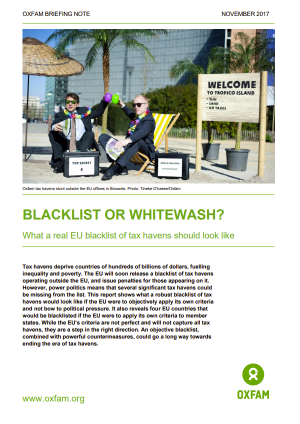 Blacklist or whitewash? What a real EU blacklist of tax havens should look like