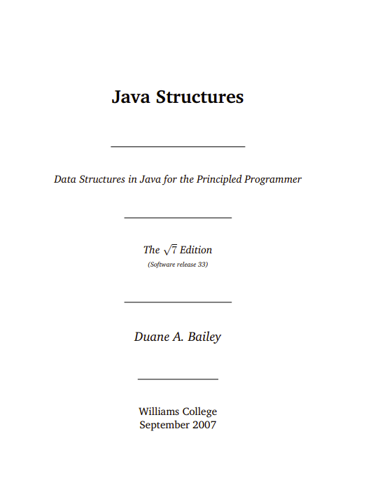 Data Structures in Java for the Principled Programmer (2007)
