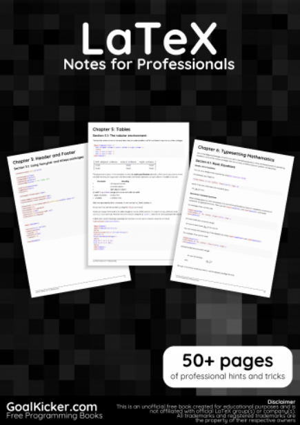 LaTex Notes for Professionals