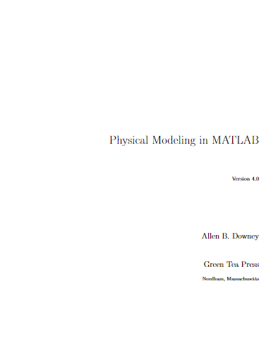 Numerical Computing with MATLAB