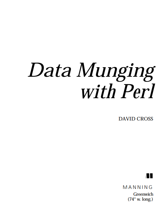 Data Munging with Perl