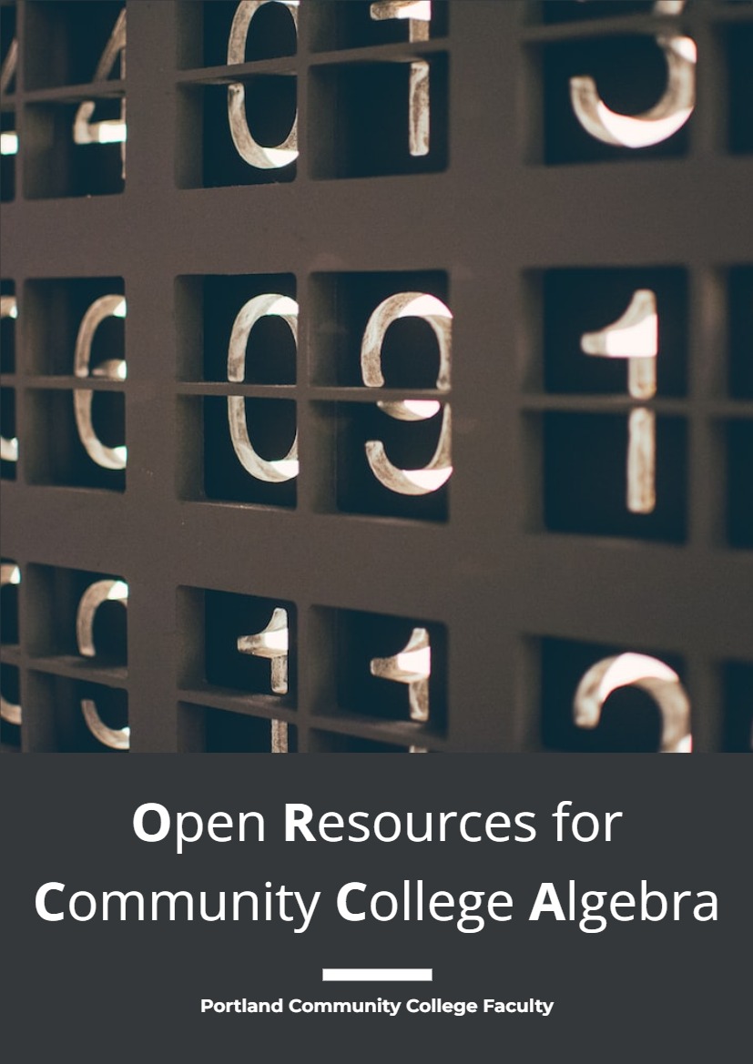 Open Resources for Community College Algebra