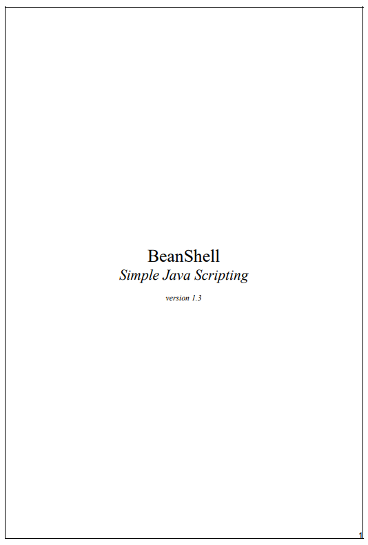 BeanShell Simple Java Scripting
