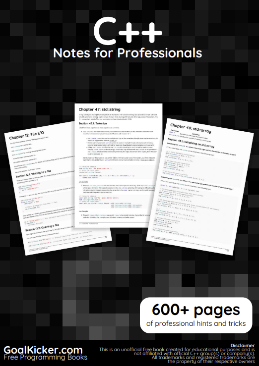 C++ Notes for Professionals book