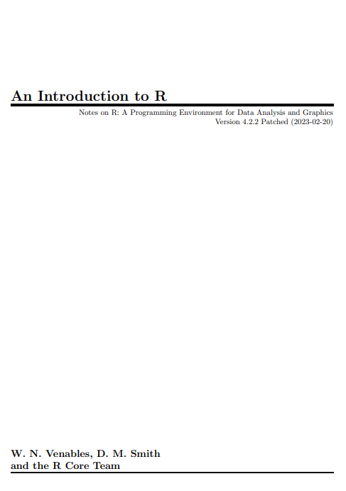 An Introduction to R