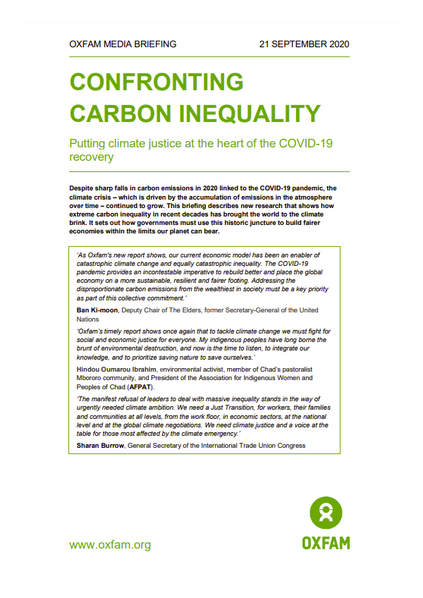 Confronting carbon inequality