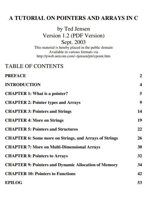 A Tutorial on Pointers and Arrays in C