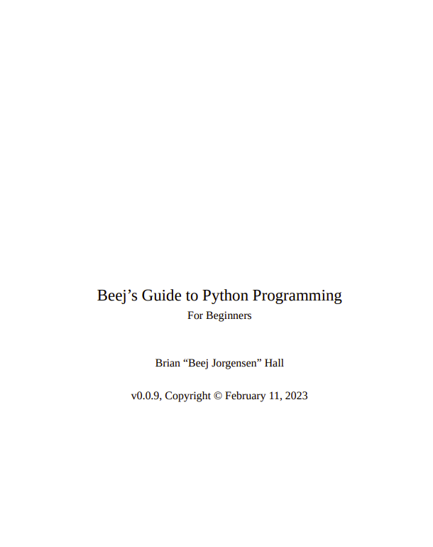 Beej’s Guide to Python Programming – For Beginners