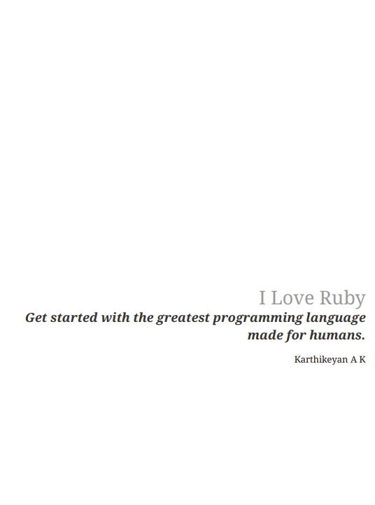 I Love Ruby