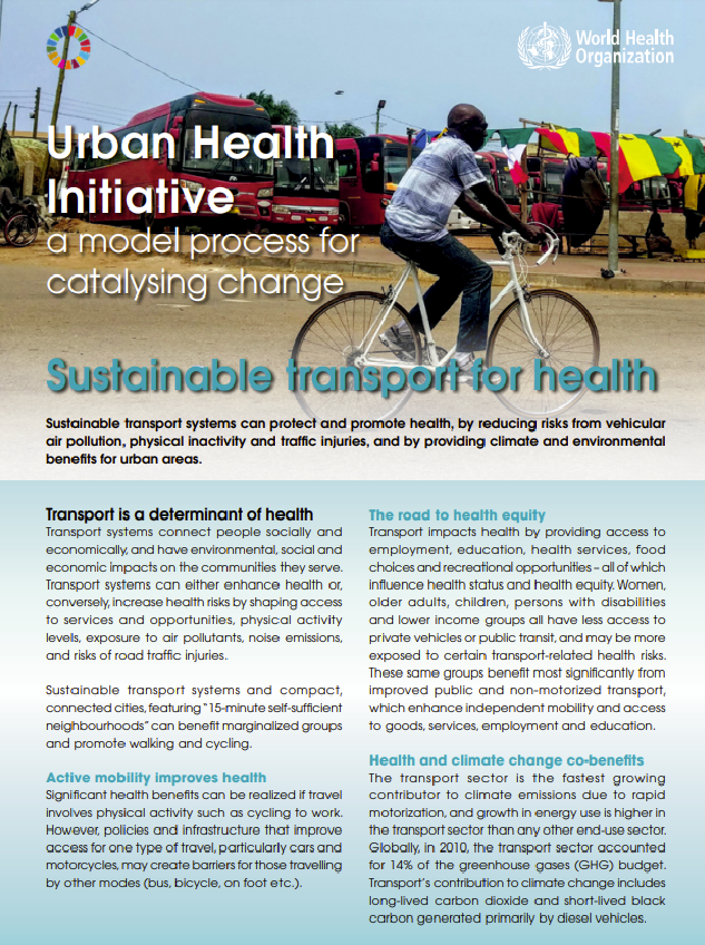 Sustainable transport for health