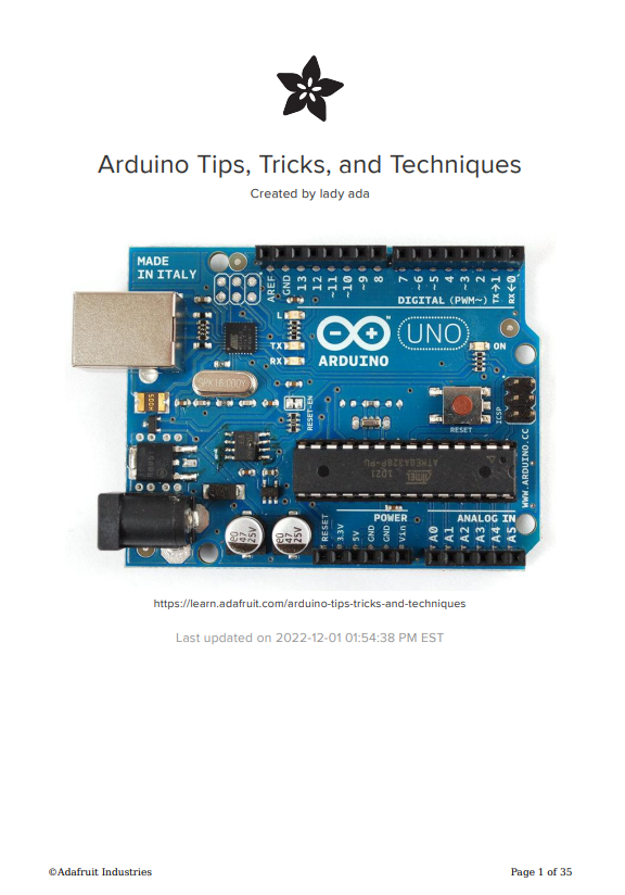 Arduino Tips, Tricks, and Techniques
