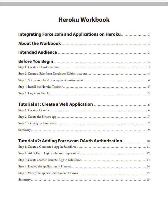 Heroku Workbook
