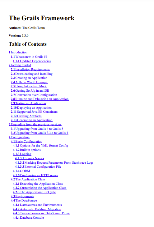 The Grails Framework – Reference Documentation