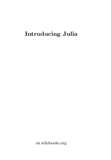 Introducing Julia