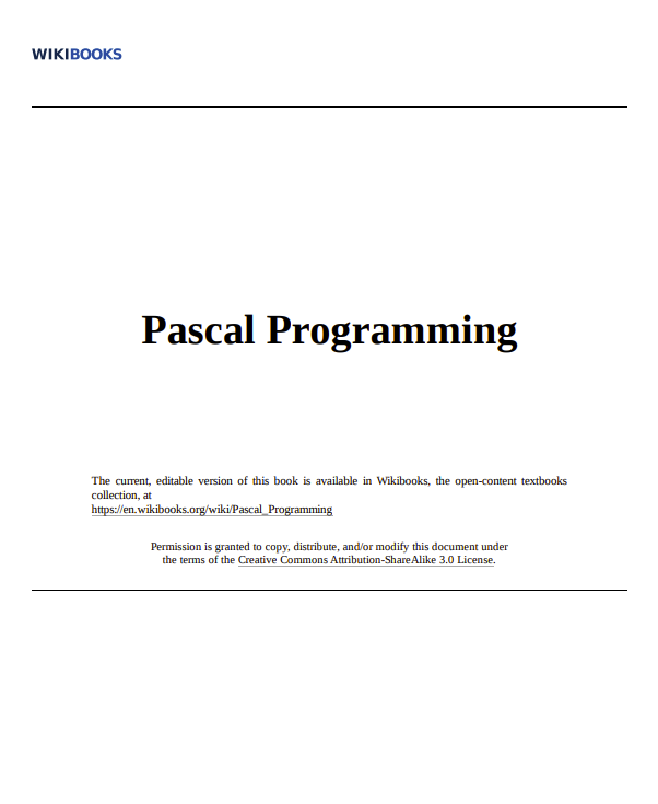 Pascal Programming