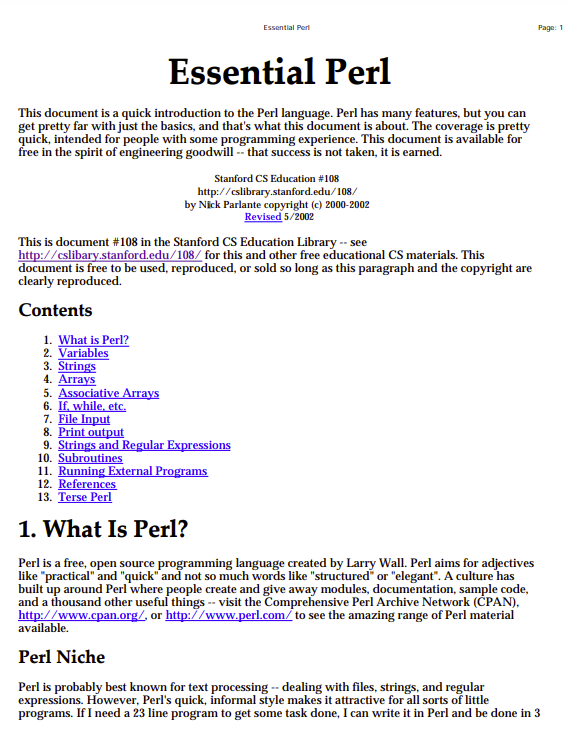 Essential Perl