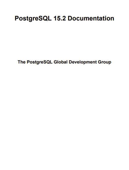 Postgres Official Documentation