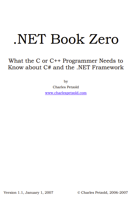 .NET Book Zero