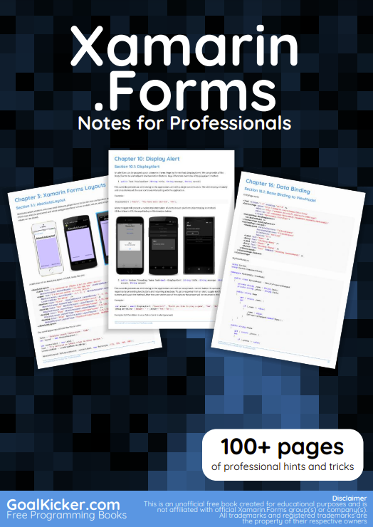 Xamarin.Forms Notes for professionals