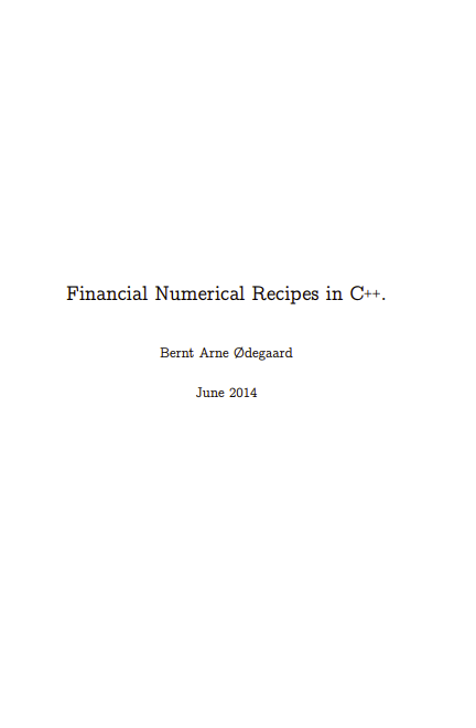 Financial Numerical Recipes in C++.