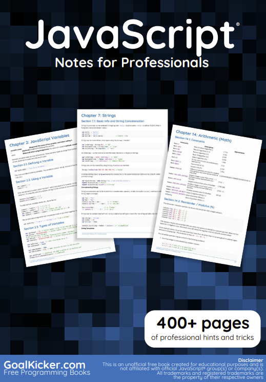 JavaScript Notes for Professionals