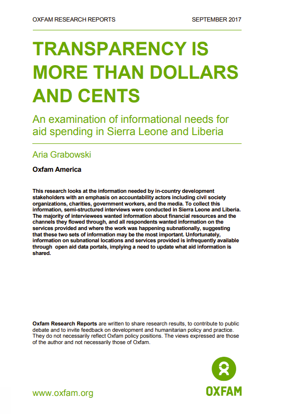 Transparency is more than dollars and cents