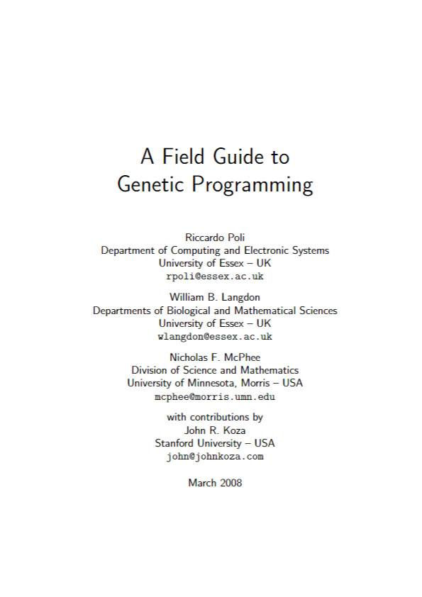 A Field Guide to Genetic Programming