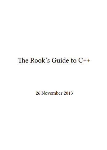 The Rook’s Guide to C++
